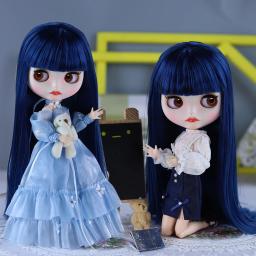 Boneca ICY DBS Blyth BJD Corpo Articulado Pele Branca Conjunto de Cabelo Azul Boneca 1/6 30cm Presente para Menina Anime SD - Image 1