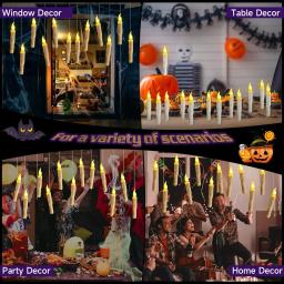 Velas LED sem chama para festa, decoração de aniversário, velas Taper para sala de aula, igreja, velas com bateria, 6,9 pol, 12 PCs - Image 5
