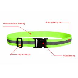 Alta Visibilidade Reflective Belt para Night Safety Gear, Cintura Elástica Ajustável, Banda de Aviso, Corrida e Ciclismo - Image 6