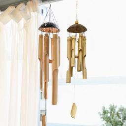 Natural Handmade Bamboo Tube Wind Chime, Wind Bell para exterior, interior, jardim, decoração da árvore do pátio, ornamentos - Image 4