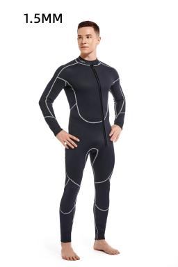 Fato preto de peça única para homens, roupa de mergulho de manga comprida, mergulho de pesca cilindro, roupas esportivas de mergulho, novo, Dropship, 3mm - Image 2