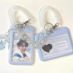 Porta-cartões fotográficos kpop, porta-cartões fotográficos em forma de animal, porta-cartões, chaveiro, decoração de quarto kawaii - Image 3