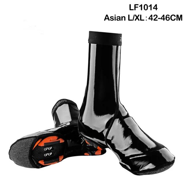 Rockbros ciclismo sapatos térmicos capa de inverno à prova vento mtb bicicleta equipamento overshoes protetor quente ciclismo botas cobre - Image 1