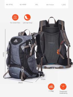 Leve Outdoor Caminhada Mochila, 30L, Trekking, Camping, Ciclismo, Escalada, Viajar, Mochilas de Bagagem - Image 4