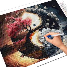 EverShine-Tai Chi Pintura Diamante, Paisagem Bordada, Kit De Artesanato De Mosaico, Presente Artesanal De Árvore, Broca AB, Nova Chegada, Chinês, 2024 - Image 2