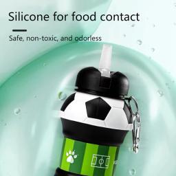 Garrafa de água dobrável para crianças, Copos Leakproof, Caneca portátil para esportes ao ar livre, Futebol, beisebol, tênis, golfe, escola - Image 5