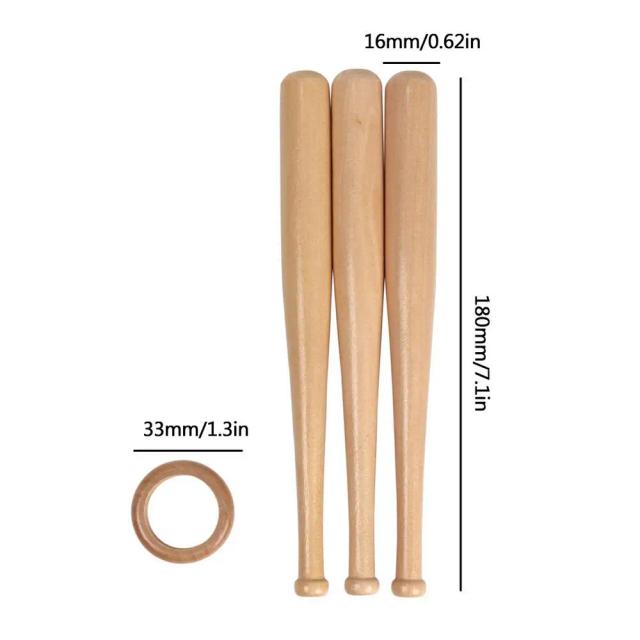 Suporte de Madeira Triangular para Beisebol e Softball - Prático, Rústico e Estável para Decoração DIY em Mesa