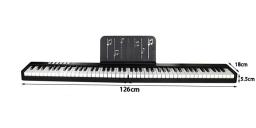Piano digital dobrável de 88 teclas, controlador multifuncional, flexível, elétrico, instrumento musical - Image 6
