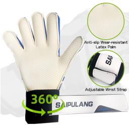 Luvas grossas antiderrapantes de goleiro de futebol de látex para crianças e adultos, goleiro de futebol, tamanhos 7, 8, 9, goleiro profissional - Image 5