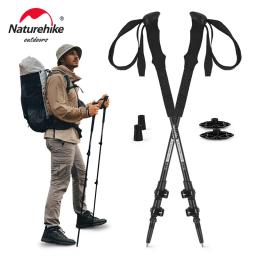 Naturehike st03 neve pro pólos de trekking ao ar livre liga alumínio acampamento caminhadas cana bloqueio externo equipamento escalada telescópica - Image 1