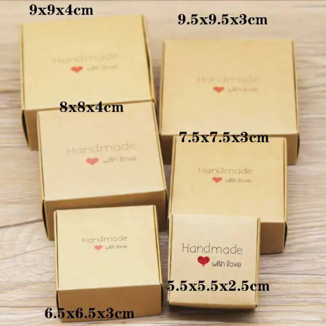Caixa de Presente em Papel Kraft para Doces e Chocolates - Ideal para Aniversários, Casamentos e Natal (5 Unidades)