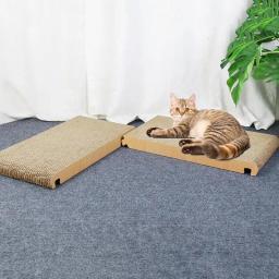 Almofada de arranhões triangular para gatos indoor, pet jogando suprimentos, entretenimento para sala de jogos, ondulado, 6 lados - Image 5