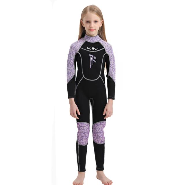 Roupa de Mergulho Térmica de Neoprene 3.5mm com Forro de Lã para Crianças - Ideal para Surf e Mergulho, Mantém Meninos e Meninas Quentes