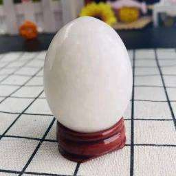 Bola de jade natural para handebol fitness Cristais de cura em forma de ovo Relaxamento de quartzo Exercício de pulso manual Massagem Terapêutica - Image 2