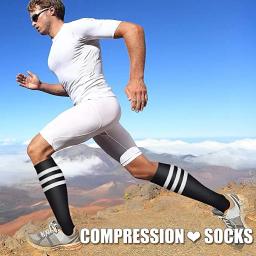 Correndo novas meias de compressão meias de futebol 20-30 mmhg meias esportivas dos homens para maratona ciclismo correndo futebol varizes veias - Image 4