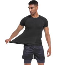 Conjunto Sportswear Compressão para Homens, Fato Ginásio Fitness, Camisa Secagem Rápida, Shorts Performance 2 em 1, Atletismo Verão, 2PCs - Image 5
