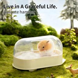 Recipiente De Banho De Areia para Pequenos Animais De Estimação, Caixa Do Banheiro, Cobaia Toalete, Mouse, Gaiola Gerbille, Brinquedo Da Casa, Acessórios De Hamster, Suprimentos - Image 2