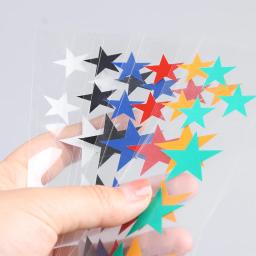 2 folhas reflexivas adesivos de bicicleta fluorescentes estrelas mtb bicicleta refletor quadro roda adesivo capa arranhando ferramentas ciclismo - Image 1