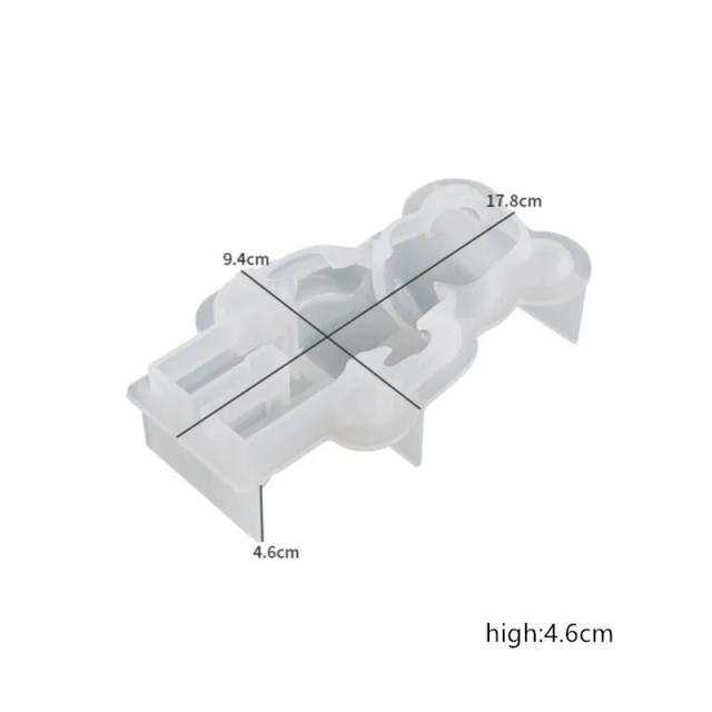 Molde de Silicone de Urso Cartoon para Velas e Artesanato em Resina Epóxi DIY 2022