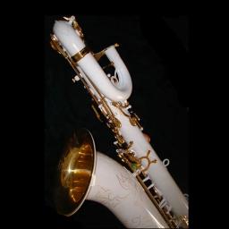 Ouro laca chave barítono saxofone, corpo cor branca, alto grau - Image 5