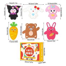 Kit de Costura Iniciante para Crianças, Criação de Animais de Feltro, Arte e Artesanato Incluídos, Meninas, 8 Anos - Image 6