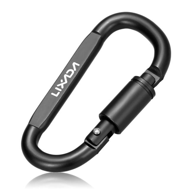 Mosquetão D-Ring de Alumínio com Fecho de Parafuso para Camping e Caminhadas – Gancho Multiuso e Chaveiro Resistente
