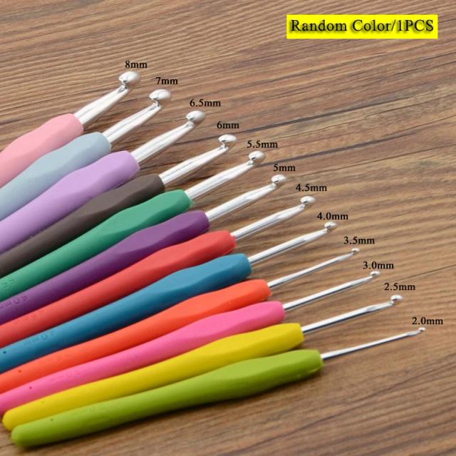 Conjunto Multicolorido de Agulhas de Tricô com Gancho de Crochê de Alumínio, 2-8mm, Alça Macia - Ideal para Suéteres e Cachecóis Faça Você Mesmo
