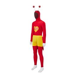 TV el chapulin colorado cosplay traje vermelho bodysuit uniforme terno masculino halloween carnaval festa traje - Image 2