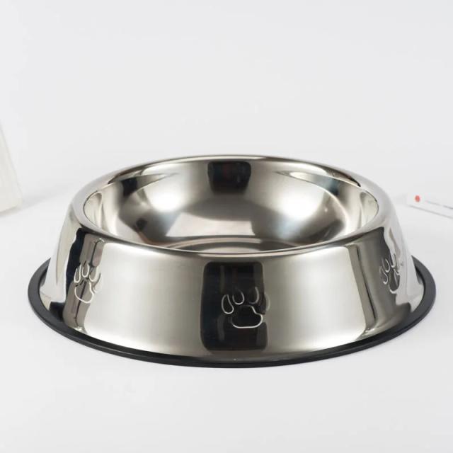 Tigela de Aço Inoxidável para Animais de Estimação - Alimentador de Água e Comida para Cães e Gatos em 6 Tamanhos