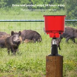 Solar Beast Repeller com luz intermitente, animal selvagem dissuasor, som e alarme de luz, IP55 impermeável para jarrabo selvagem Rabbit Deer - Image 1