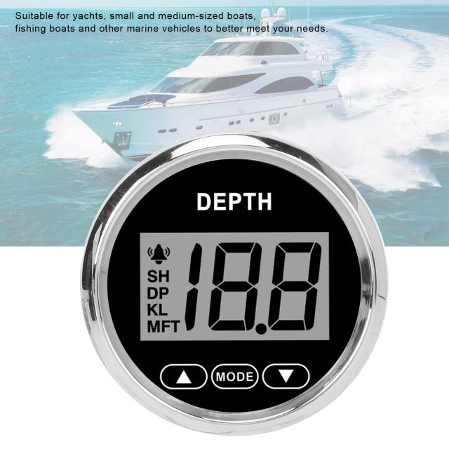Relógio Marinho à Prova d'Água com Profundímetro, Branco Brilhante, 52mm, 100m de Resistência, Ideal para Pesca e Atividades Náuticas