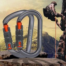 Escalada Carabiner Lock para Montanhismo, Anti-Oxidação, Acessório Resistente ao Desgaste, O-Shape, Parafuso D-Shape - Image 1