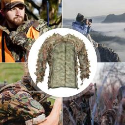 Terno Ghillie respirável para a Turquia, Equipamento de Caça, Material Camuflagem, Jaqueta e Calças Camuflagem Woodland, Caça - Image 3