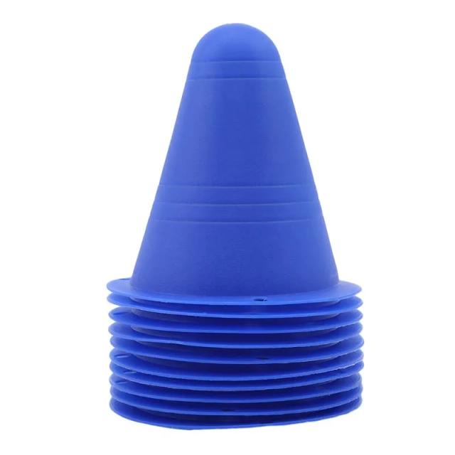 Conjunto de 10 Cones de Treinamento para Skate, Futebol e Rugby - Obstáculos Macios para Formação e Prática de Patinação