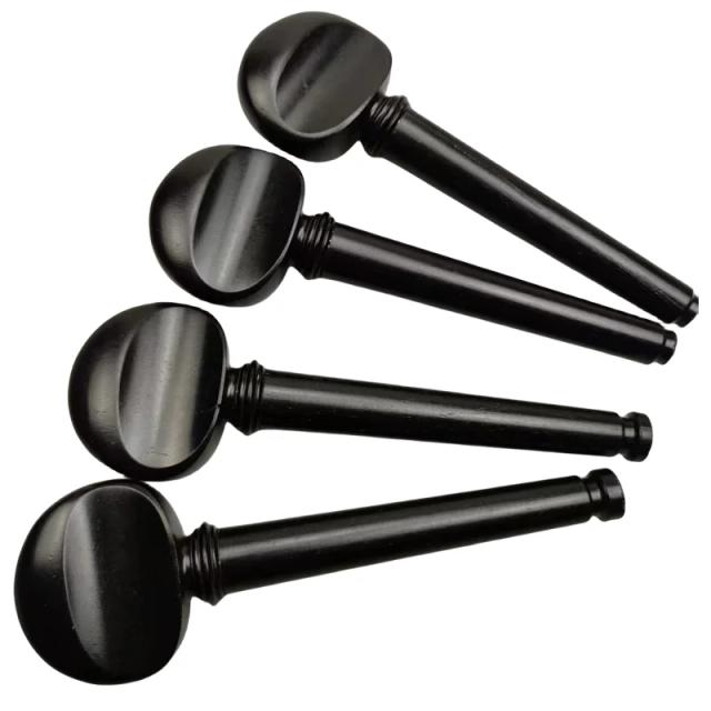 Conjunto de 4 Afinadores de Cordas para Violoncelo em Ébano e Jacarandá com Chaves Winder e Acessórios