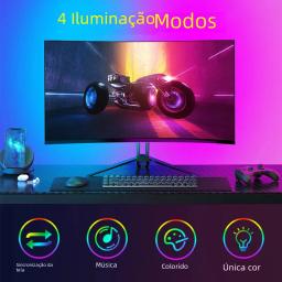 Faixa de luz led rgbic de sincronização de monitor de computador de imersão inteligente, pc usb 5v cor de sonho tira de luz de néon para decoração de quarto de jogos - Image 3