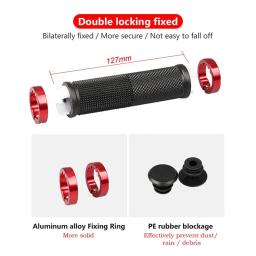 Punhos antiderrapantes do guiador para mtb, feito de borracha, alloy lock, acessórios de ciclismo, bmx - Image 5