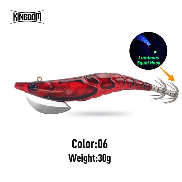 KINGDOM Isca de Lula Artificial Jigging Lento Afundando 15g Praia Oceânica