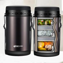 GIANXI-Lancheira Térmica Portátil, Aço Inoxidável, Preservação de Calor, Bento Box, Recipiente de Alimento com Lunch Bags - Image 2