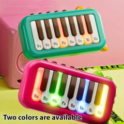 Mini piano eletrônico com teclas iluminadas, Piano de bolso 15 teclas, Um clique alternando entre 3 tons diferentes, Instrumento musical - Image 4