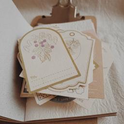 40 pçs clássico flor etiqueta bloco de notas cartolina artesanato papel lixo diário efêmeras diy colagem scrapbooking material pacote de papel - Image 1