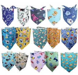 Bandana de algodão para cão e cachorro, 100 pçs/lote, handkerchef, colarinho, acessórios para animais de estimação, grooming produtos, atacado, sp01 - Image 4