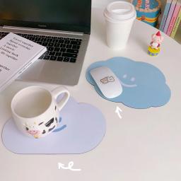 Kawaii nuvem mouse almofada bonito tapete de mesa à prova dwaterproof água antiderrapante almofada de isolamento coreano papelaria tapete de mesa coster material de escritório - Image 3