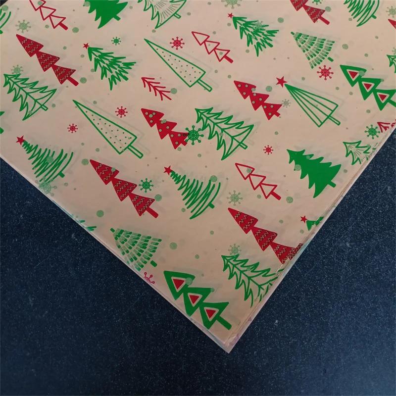 Papel de tecido Kraft impresso, Papel de embrulho multicolorido, adequado para embrulhar presentes, Fontes de festa de aniversário e Natal, 50x35cm, 20pcs - Image 1