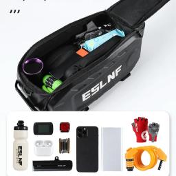ESLNF-Mala De Bicicleta À Prova D' Água, Hard Shell Rack Bag, Grande Capacidade, Multifuncional, Viagem, MTB, Road Bike, Acessórios de Bicicleta - Image 6