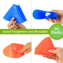 Cone De Disco De Agilidade Conjunto Para Treinamento Multi Esportivo, Cones Espaciais Com Suporte De Plástico, Jogo De Futebol E Futebol, 10 PCs, 15 PCs, 20 PCs, 25PCs - Image 2