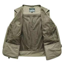 Colete tático estilo coreano masculino, 14 bolsos, malha de verão, sem mangas, 7xl, caminhadas, pesca, fotógrafo, ferramenta, colete - Image 6