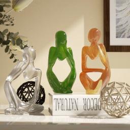 Molde De Silicone De Resina Epóxi 3D, Vela De Corpo Abstrato Europeu, Ornamentos De Retrato Do Pensador, Decoração De Casa Simples - Image 6