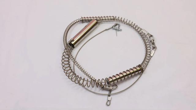 1pc três seções único fio de aço mais forte primavera substituição com porcas corda de fio para a armadilha javali raposa armadilha coelho