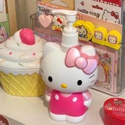 Anime Hello Kitty Sanrio Saboneteira, Gel de Banho Kawaii, Prato Desinfetante para as Mãos, Grande Capacidade, Frasco Dividido, Armazenamento de Líquidos - Image 5